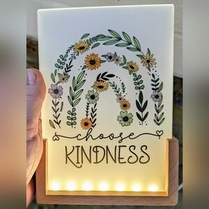 Light Up Sign Floral LED Light Decor